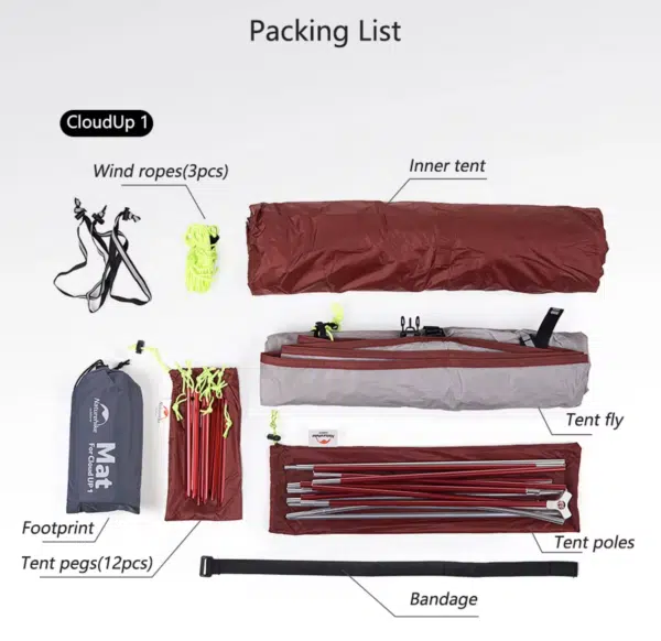 Naturehike Cloud Up Backpacking Tent
